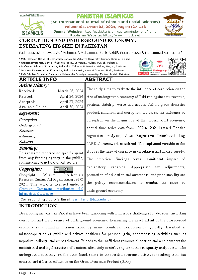 11 Eng Final PAKISTAN ISLAMICUS April June 2024 Vol 04 Issue 02 Citation Page