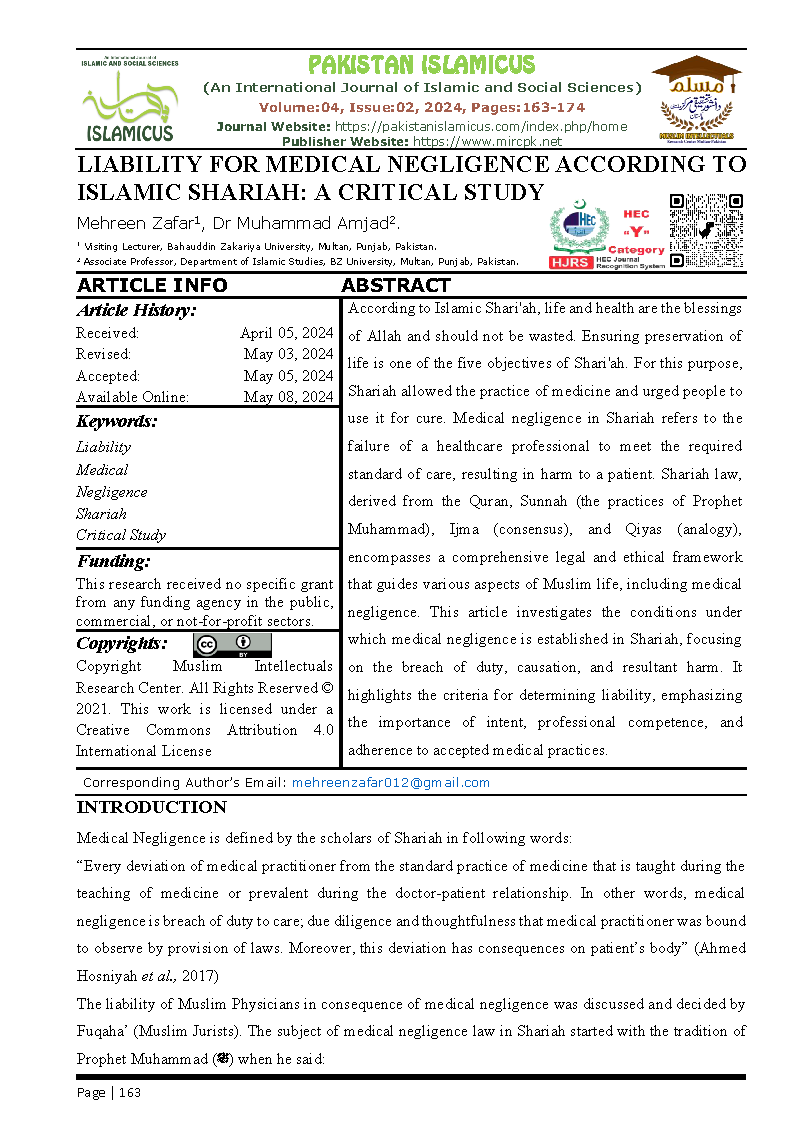 13 Eng Final PAKISTAN ISLAMICUS April June 2024 Vol 04 Issue 02 Citation Page