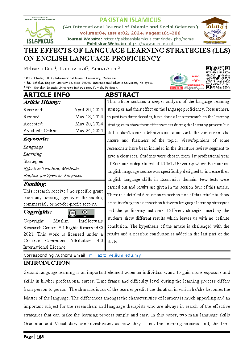 15 Eng Final PAKISTAN ISLAMICUS April June 2024 Vol 04 Issue 02 Citation Page