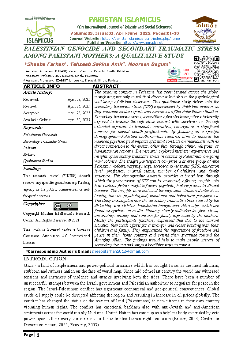 01 Eng Final PAKISTAN ISLAMICUS April June 2025 Vol 05 Issue 02 Citation Page